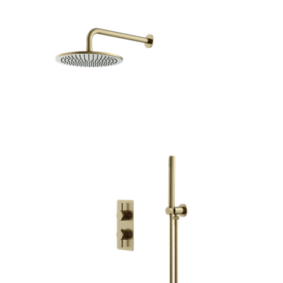 Siena Minimal Shower Set Brushed Brass