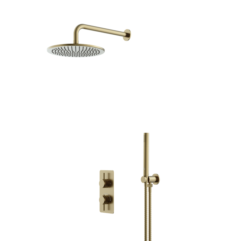 Siena Minimal Shower Set Brushed Brass