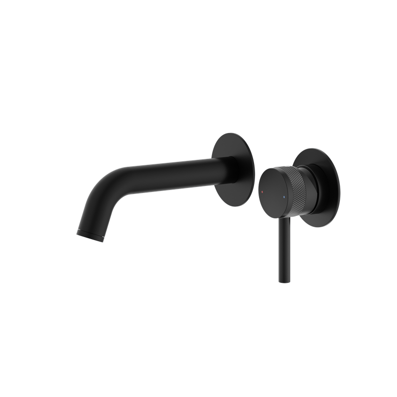 Siena Wall Mounted Basin Mixer Brushed Matt Black