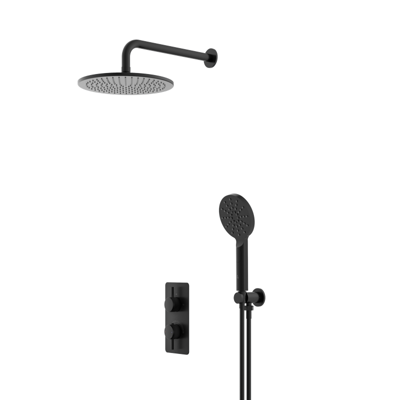 Siena Minimal Shower Set Brushed Matt Black