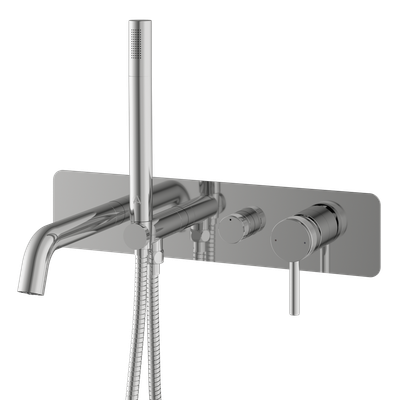 Siena Wall Mounted Bath Shower Mixer Polished Chrome