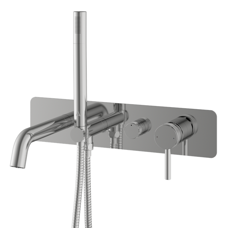 Siena Wall Mounted Bath Shower Mixer Polished Chrome