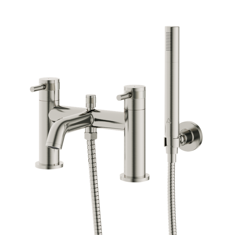 Siena Deck Mounted Bath Shower Mixer Brushed Nickle