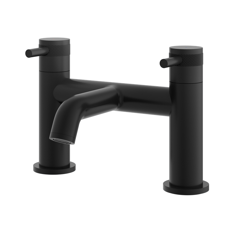 Siena Deck Mounted Bath Filler Brushed Matt Black