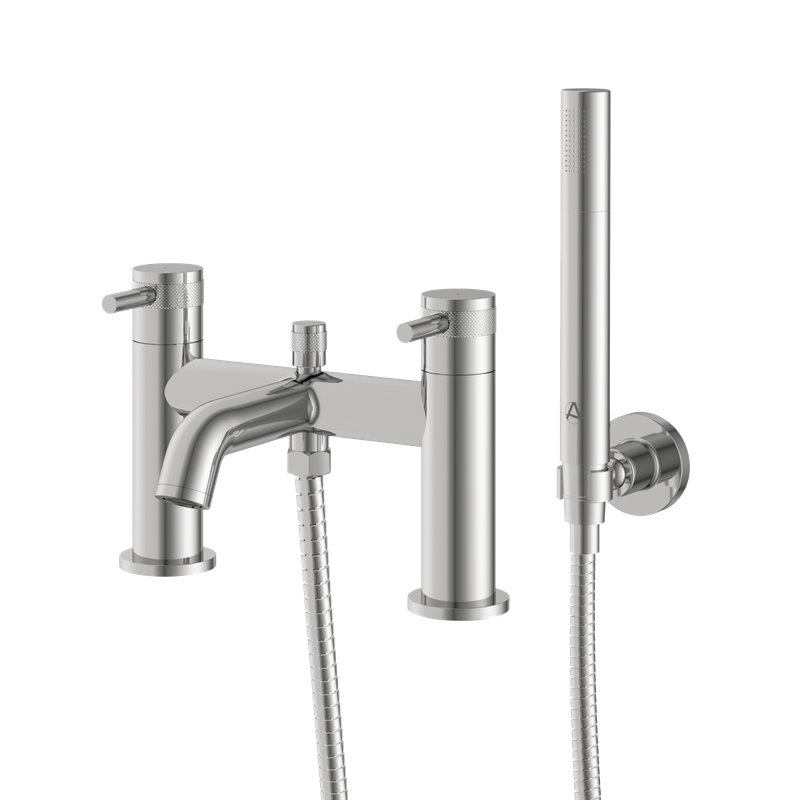 Siena Deck Mounted Bath Shower Mixer Polished Chrome