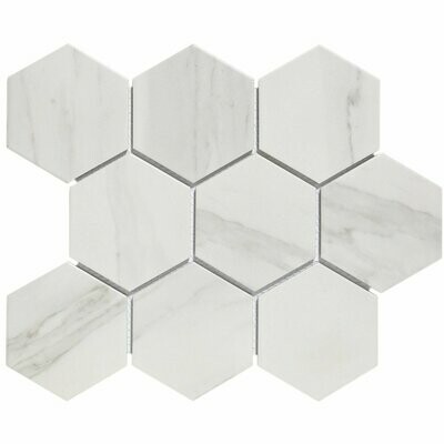 Carrara Hex Blanco Matt 95x110mm Mosaic Carrara Hex Blanco Matt 95x110mm Mosaic