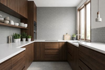 City Hex Grey 51x59mm Matt R11 Mosaic