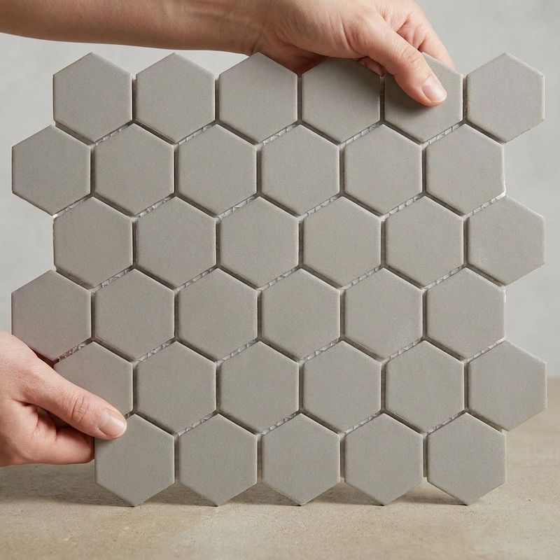 City Hex Grey 51x59mm Matt R11 Mosaic