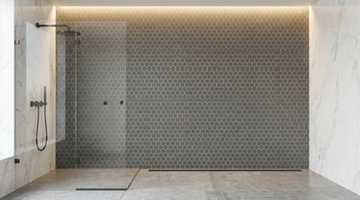 City Hex Dark Grey 23x26mm Matt R11 Mosaic