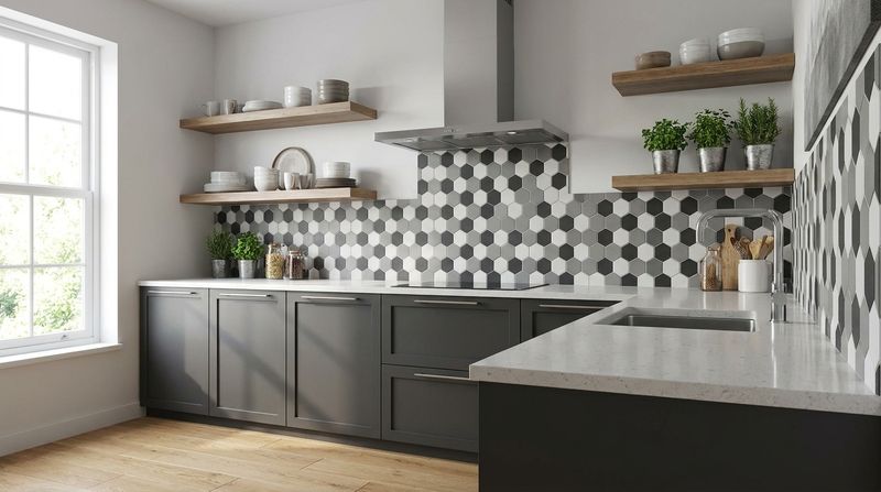 City Hex Black Mix 51x59mm Matt R11 Mosaic