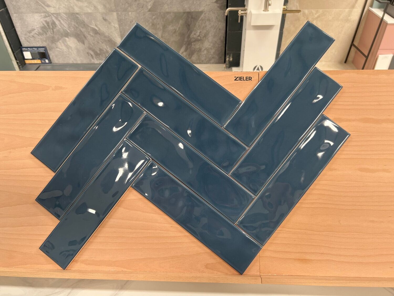 Cambridge Blue Gloss 300x75mm