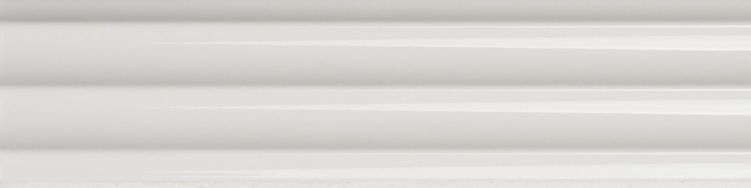 Fluted Blanco Corrugated Gloss 300x75