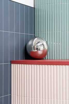 Fluted Rosa Corrugated Gloss 300x75