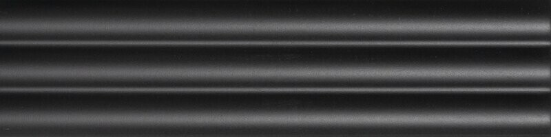 Fluted Black Curved Matt 300x75