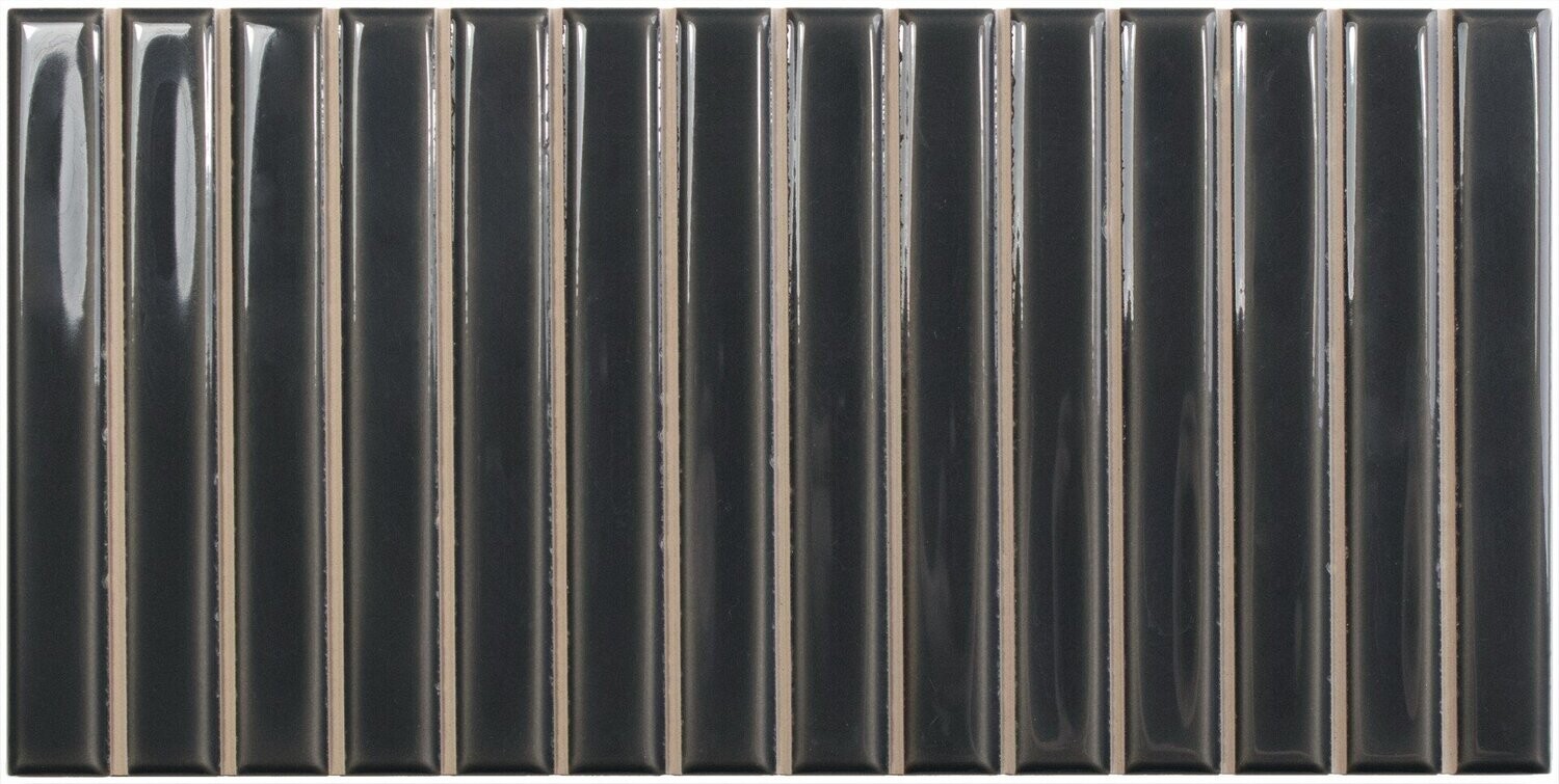 Colour Stix Coal black Ceramic Gloss 250x125mm Colour Stix Coal black Ceramic Gloss 250x125mm