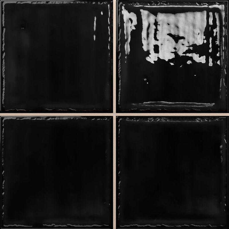 Kiki Square Black 200x200mm