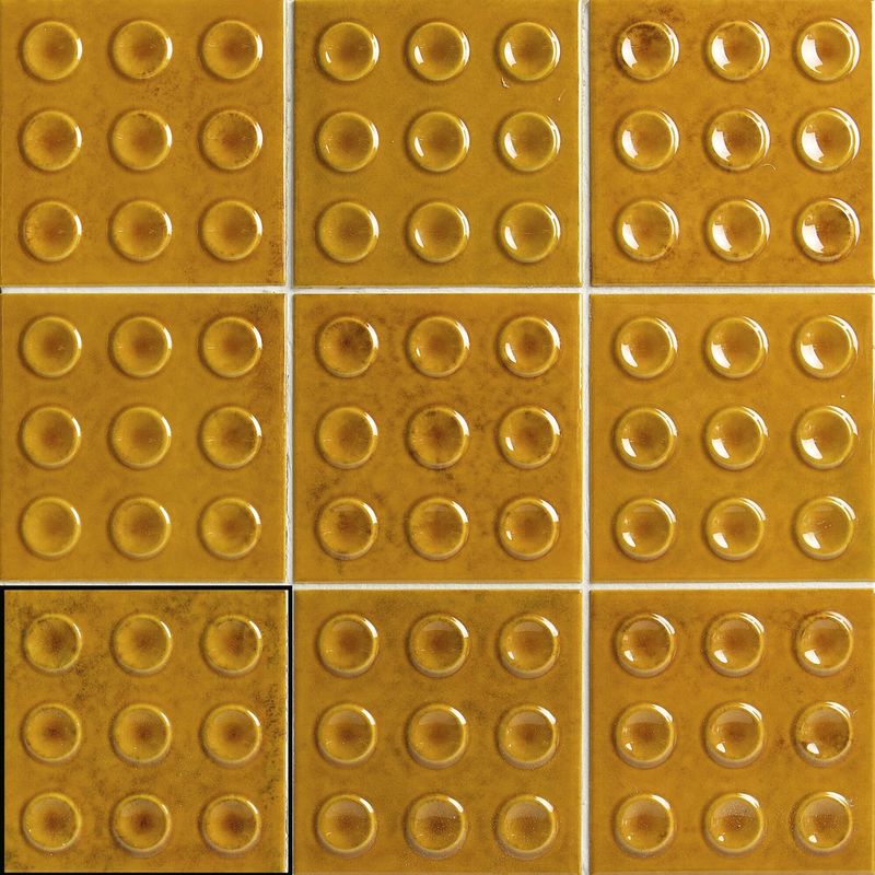 Convex Square Amber 100x100