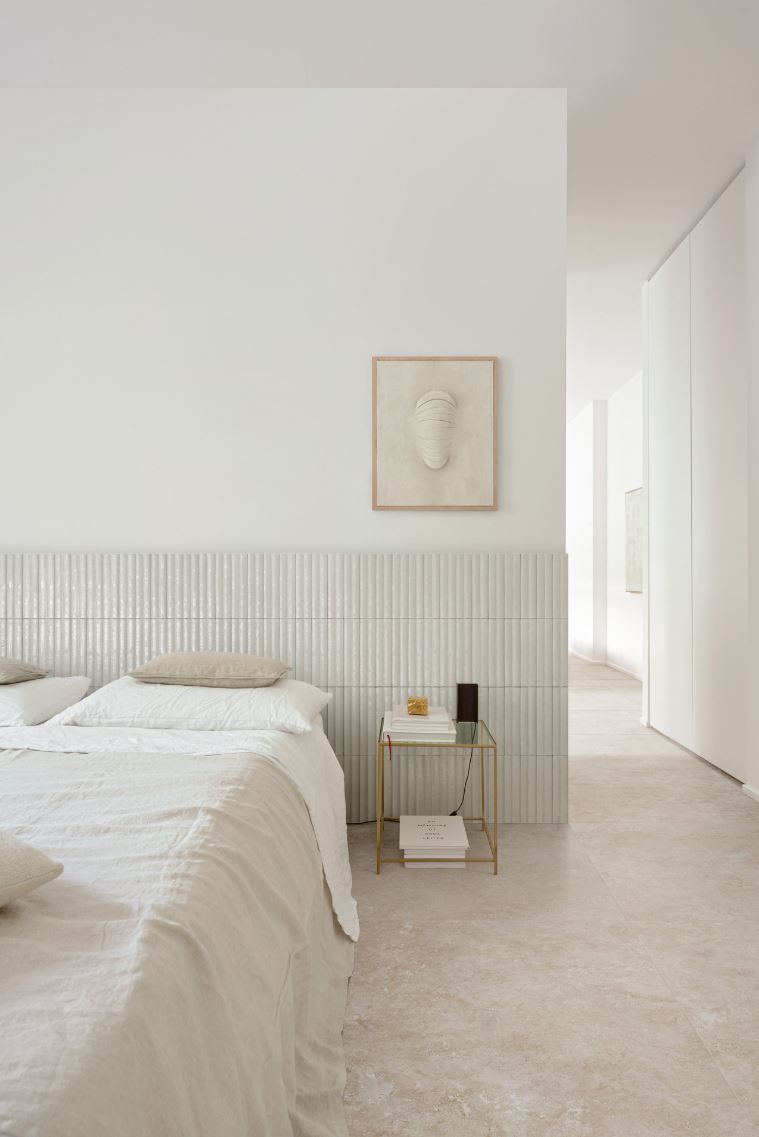 Salerno Off White Fluted Gloss 240x60