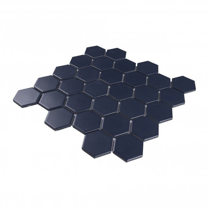 Hex Blue Mosaic (5.1cm x 5.9cm) 32.5cm x 28.1cm