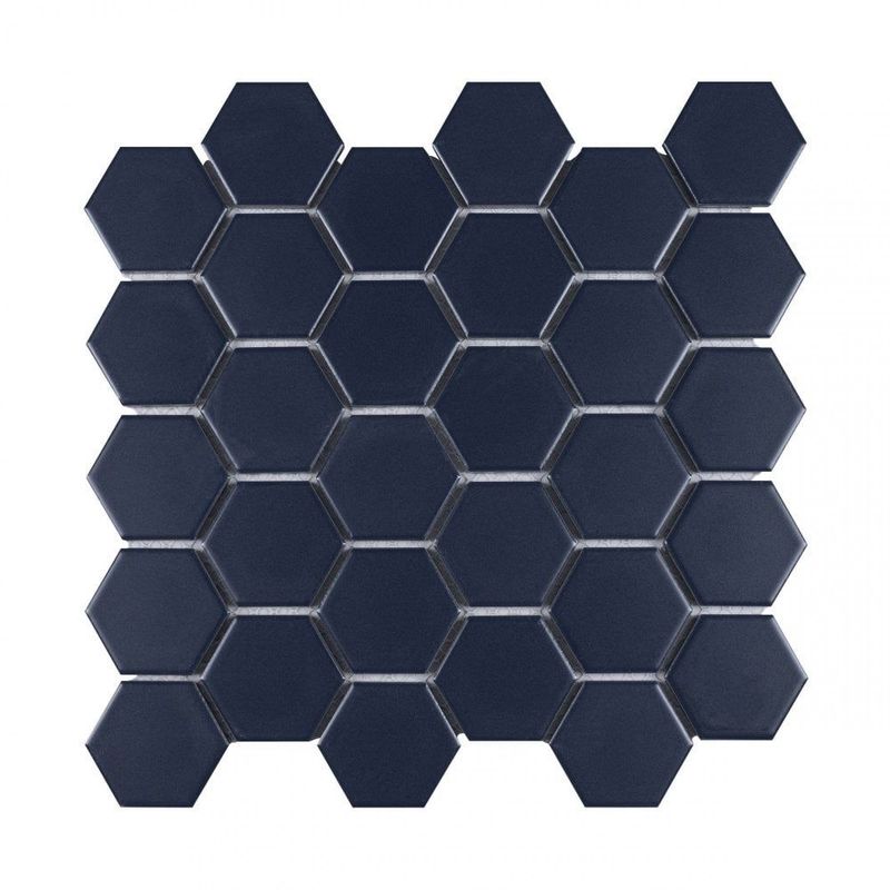 Hex Blue Mosaic (5.1cm x 5.9cm) 32.5cm x 28.1cm