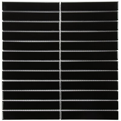 Kit Kat Oslo Black Gloss Mosaic Tile Kit Kat Oslo Black Gloss Mosaic Tile