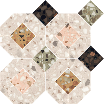 Keecca Greige Quad Mosaic Keecca Greige Quad Mosaic