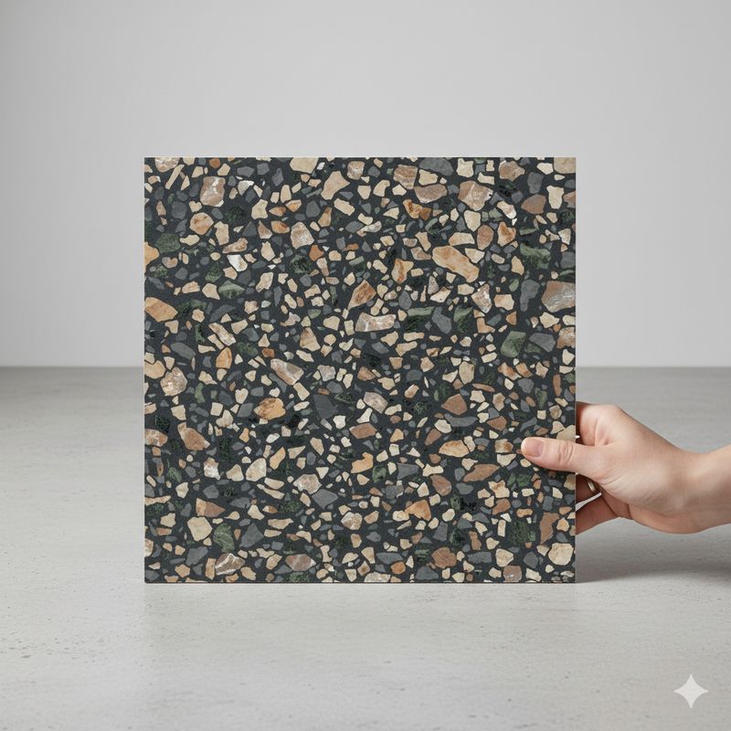 Lunark Multi Terrazzo Black R10