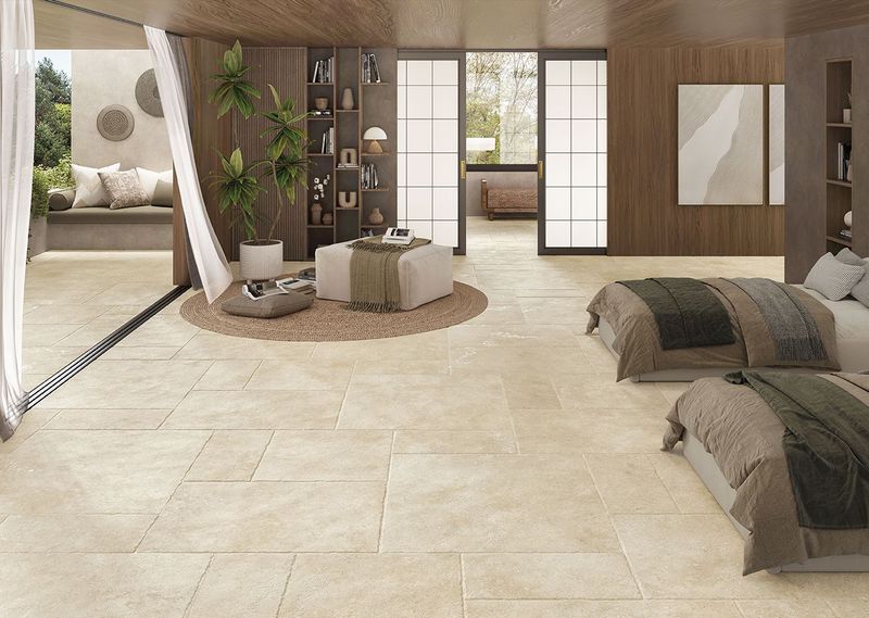 Flagstone Beige Tumbled Dry