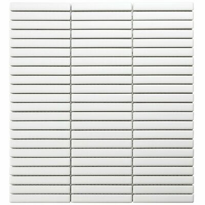 Kit Kat Oslo Mini White Matt Mosaic Tile
