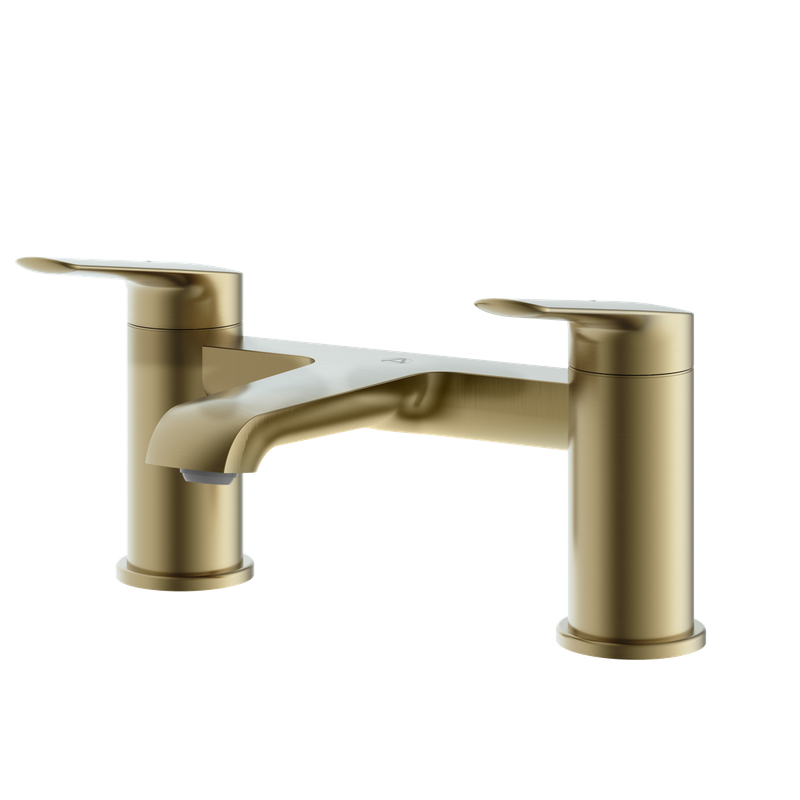 Haylo Deck Mounted Bath Filler Brushed brass