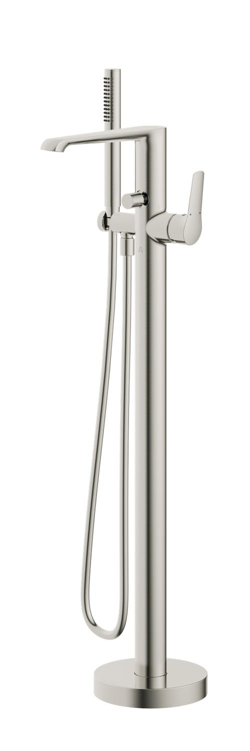 Haylo Freestanding Bath Shower Mixer Brushed nickel