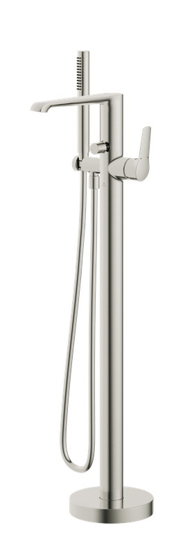 Haylo Freestanding Bath Shower Mixer Brushed nickel