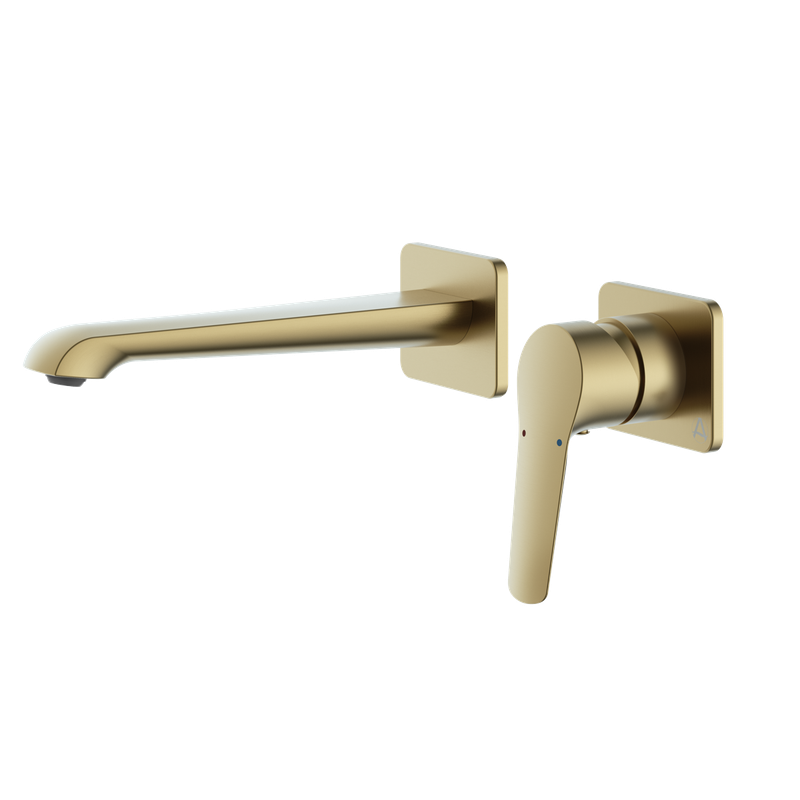 Haylo Wall Mounted Bath Filler Brushed brass