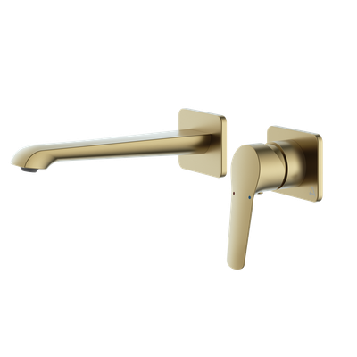 Haylo Wall Mounted Bath Filler Brushed brass