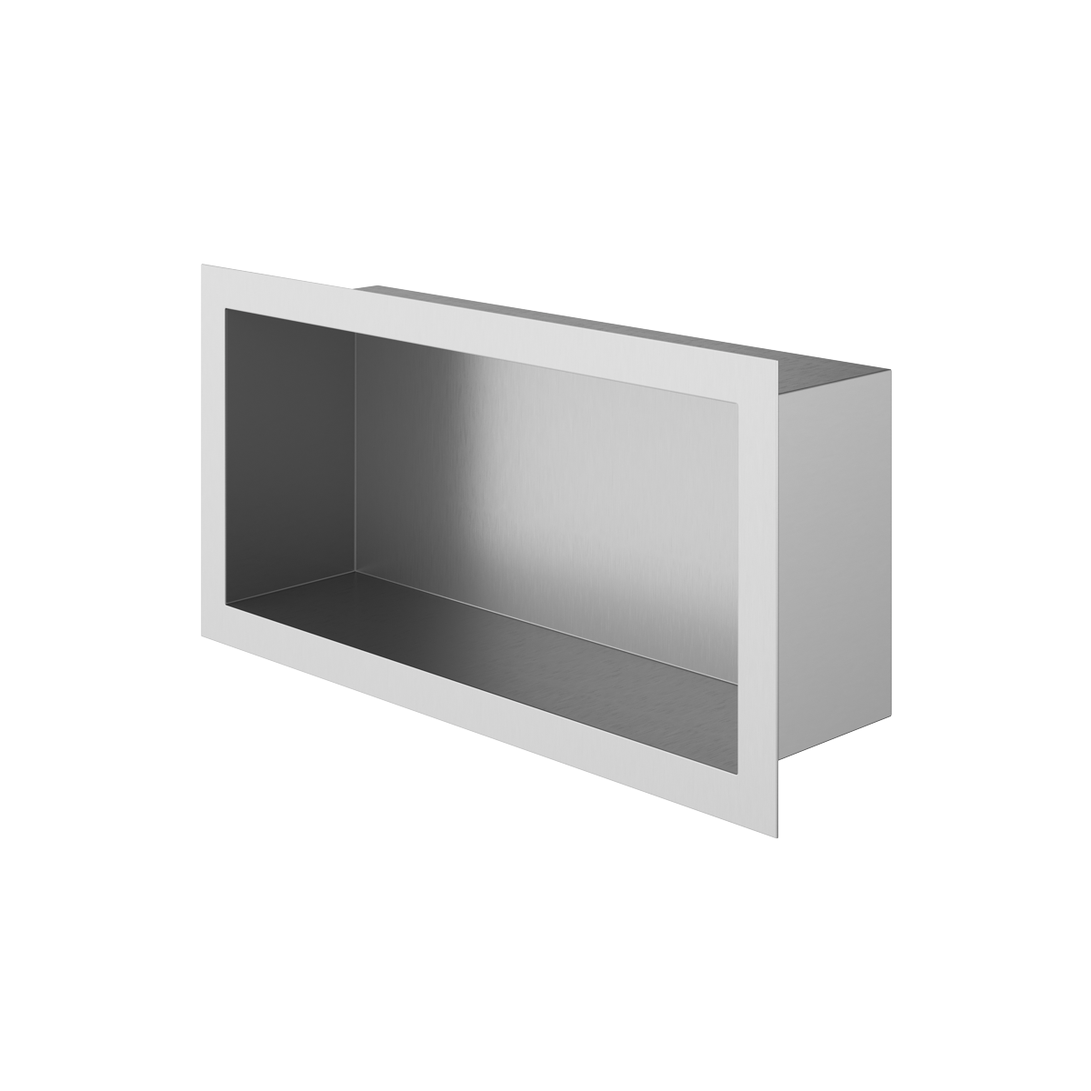 Haylo Large Rectangular Recessed Shelf Chrome