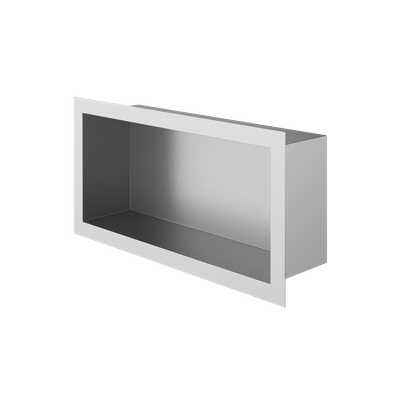Haylo Large Rectangular Recessed Shelf Chrome
