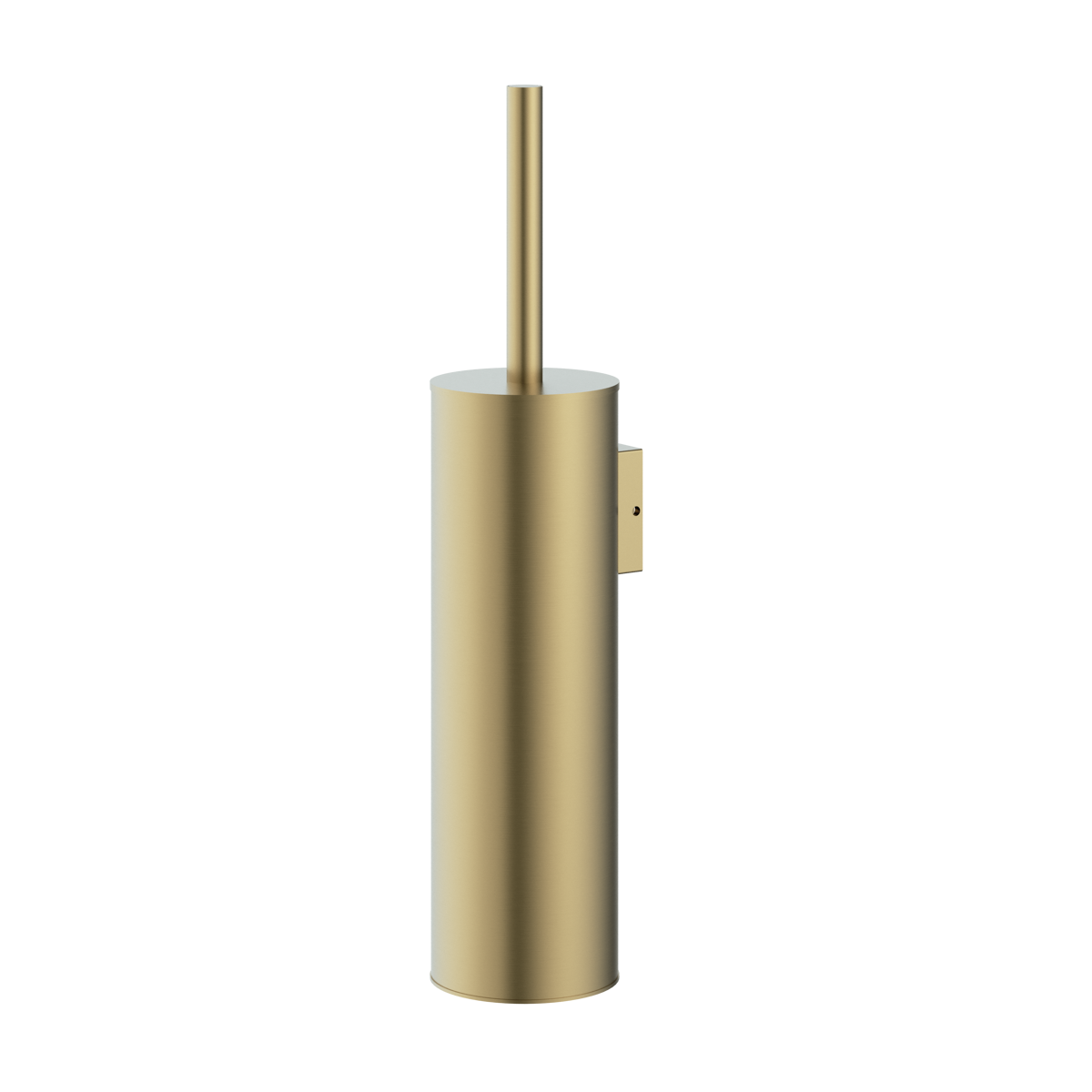Haylo Wall Mounted Toilet Brush & Holder Brushed brass
