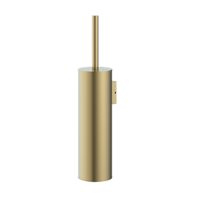 Haylo Wall Mounted Toilet Brush & Holder Brushed brass