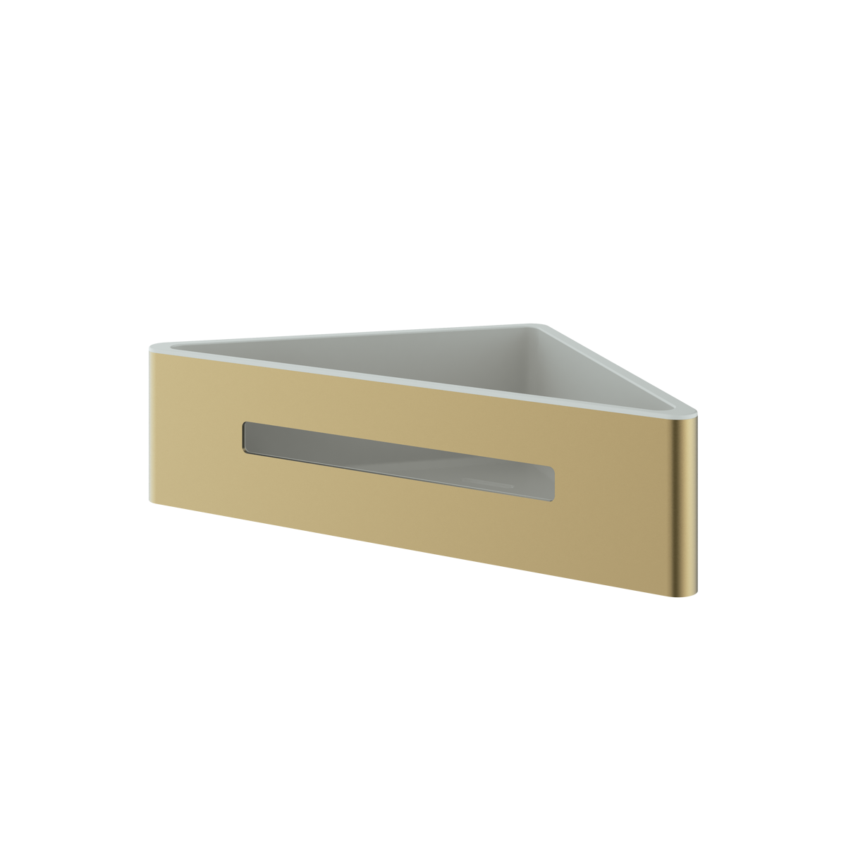 Haylo Corner Shower Basket Brushed brass