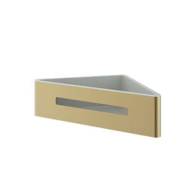 Haylo Corner Shower Basket Brushed brass