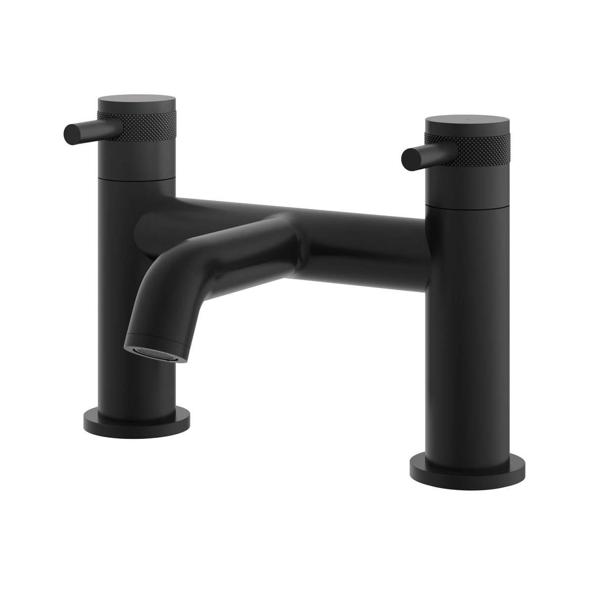 Haylo Deck Mounted Bath Filler Matt black