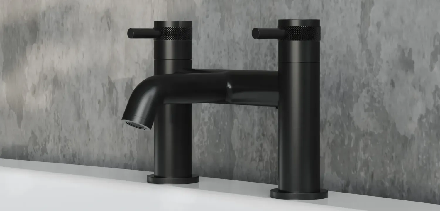 Haylo Deck Mounted Bath Filler Matt black