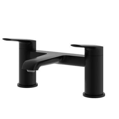 Haylo Deck Mounted Bath Filler Matt black
