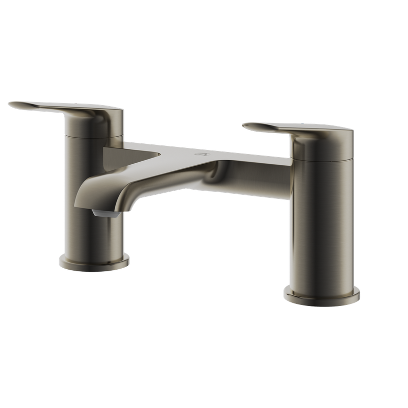 Haylo Deck Mounted Bath Filler Gunmetal grey
