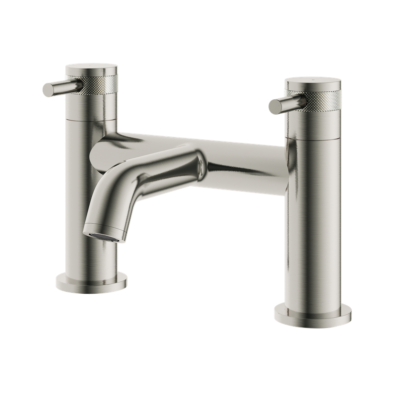 Haylo Deck Mounted Bath Filler Brushed nickel