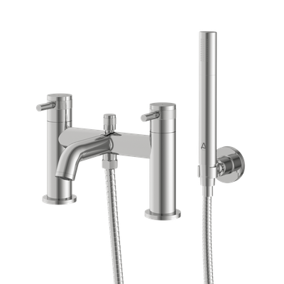 Haylo Deck Mounted Bath Shower Mixer Chrome