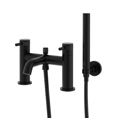 Haylo Deck Mounted Bath Shower Mixer Matt black