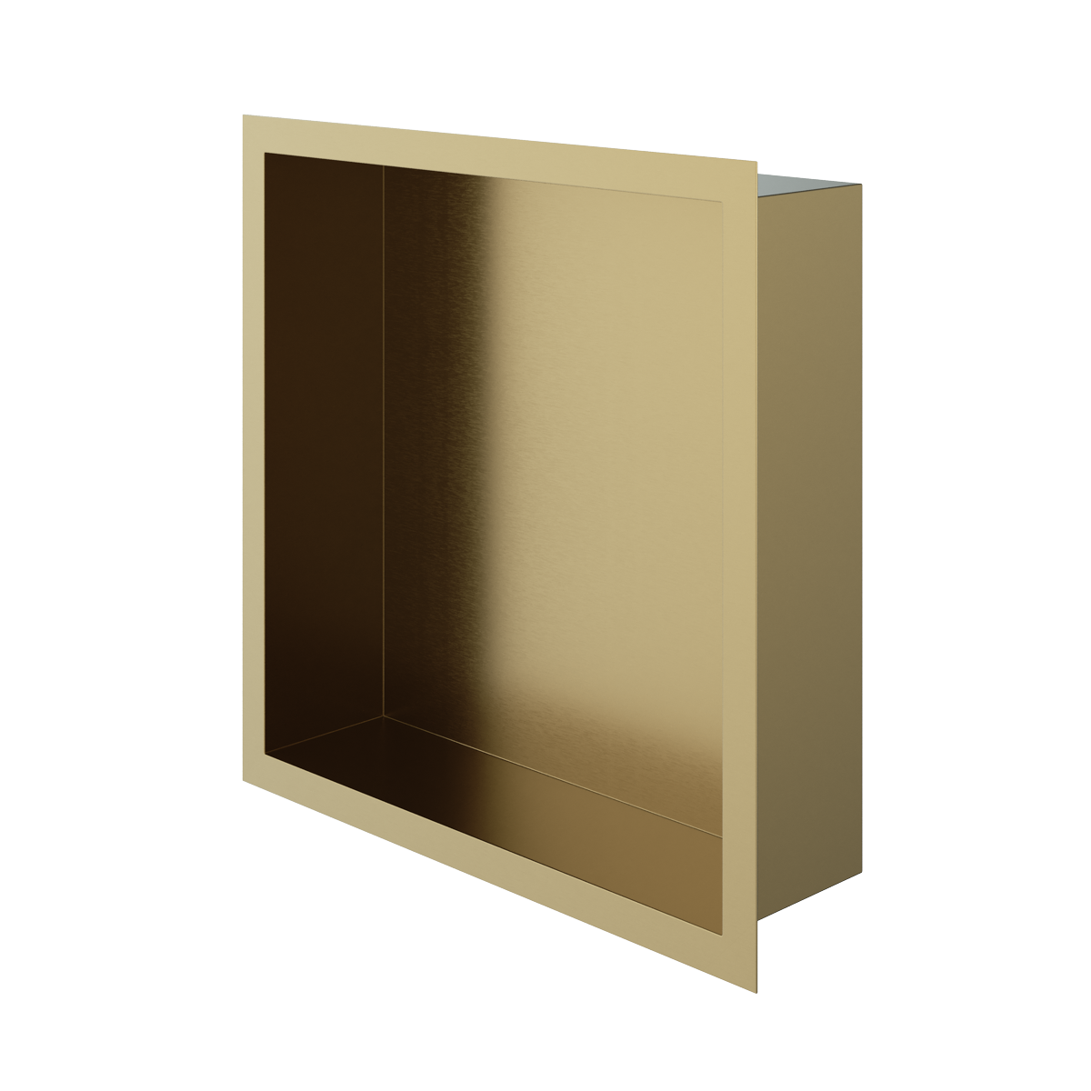 Haylo Square Recessed Shelf Brushed brass