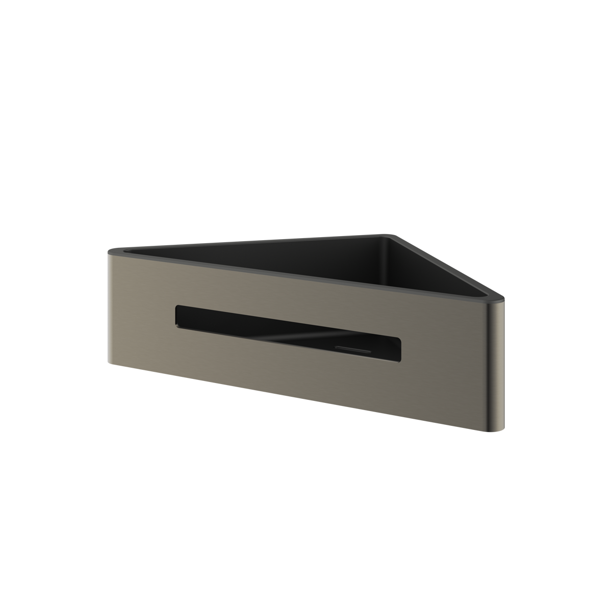 Haylo Corner Shower Basket Gunmetal grey