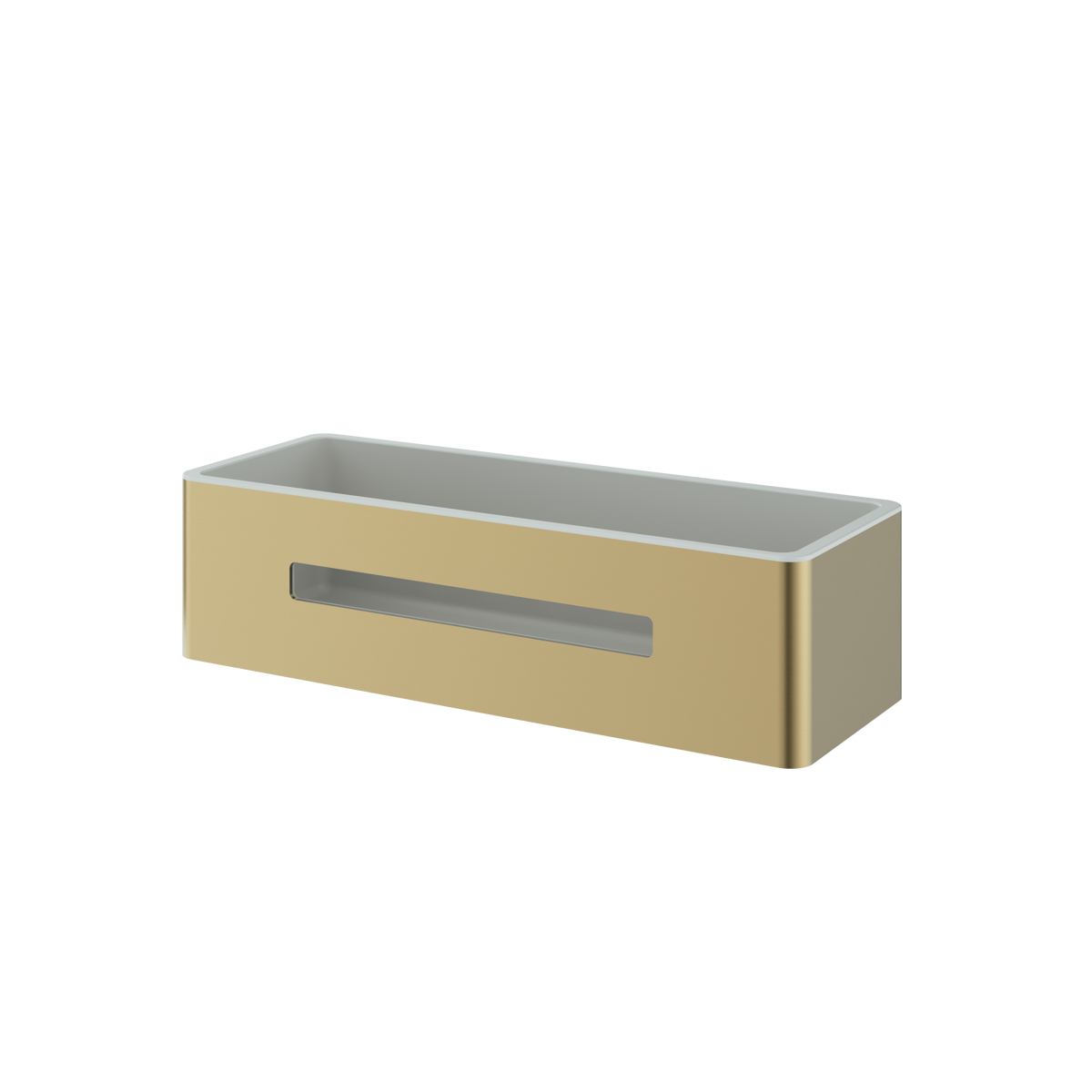 Haylo Rectangular Shower Basket Brushed Brass Haylo Rectangular Shower Basket Brushed Brass